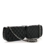 Lambskin Quilted Double Mini Flap Crossbody Black