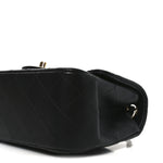 Lambskin Quilted Mini Square Flap Black