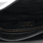 Grained Calfskin Saddle Bag Black