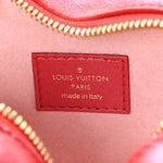 Lambskin Embossed Monogram Fall In Love Sac Coeur Heart Chain Bag Lipstick Red
