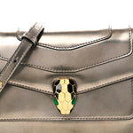Metallic Serpenti Forever Small Shoulder Bag Silver