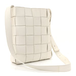 Lambskin Maxi Intrecciato Cassette Messenger Chalk