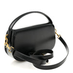 Box Calfskin Voltaire Top Handle Crossbody Bag Black