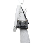 Saffiano Small Galleria Double Zip Tote Black