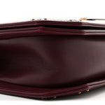 Calfskin Quilted Small Octagon CC Clasp Flap Bag Red Gold