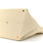 Pebbled Calfskin Medium Amelia Tote Ivory