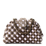 Suede Intrecciato Small The Lauren 1980 Clutch With Chain Praline Musk Washed Brownie