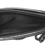Grained Calfskin Quilted Boy Phone Holder Wallet On Chain Black