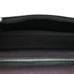 Iridescent Caviar Quilted Wallet on Chain WOC Dark Blue