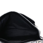 Crinkled Calfskin Matelasse Monogram Baby Niki Chain Satchel Black