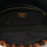 Shearling Vitello Dolce Macro FF 1974 Baguette Tobacco Black