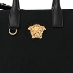 Canvas Calfskin La Medusa Small Tote Black