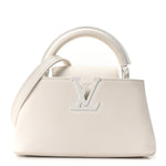 Taurillon Capucines East West Mini Optic White