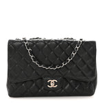 Caviar Quilted Jumbo Single Flap Black