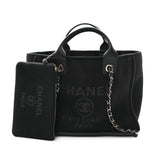 Mixed Fibers Small Deauville Tote Black