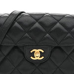 Caviar Quilted Mini Chain Flap Black
