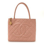 Caviar Quilted Medallion Tote Light Pink