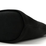 Canvas Deauville Drawstring Bucket Bag Black