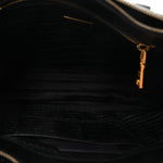 Saffiano Lux Small Galleria Double Zip Tote Black