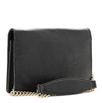 Pebbled Calfskin Soho Wallet On Chain Black