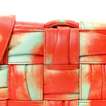 Calfskin Intreccio Plisse Tie Dye Camera Bag Multicolor