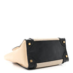Canvas Smooth Calfskin Micro Tri-Color Luggage Natural Black Tan
