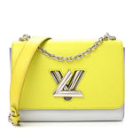Epi Twist Shoulder Bag MM Purple Yellow Grey