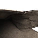 Glazed Fabric Vitello Century FF 1974 Stamp Patch Mini Double F Crossbody Bag Mogano Panna Black