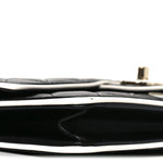 Lambskin Quilted Resin CC Mini Flap Bag Black White