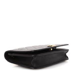 Caviar Quilted Boy Wallet On Chain WOC Dark Brown