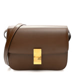 Box Calfskin Medium Classic Box Flap Bag Camel