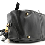 Lambskin Tag Bowling Bag Black