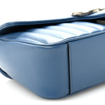 Calfskin Matelasse Aria Small GG Marmont Shoulder Bag  Clear Blue