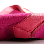 Calfskin Pony Hair De Manta Clutch Pink