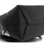 Calfskin Flower Lockme Mini Backpack Black Multicolor