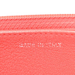 Grained Calfskin Quilted CC Box Wallet On Chain WOC Red