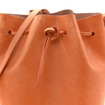 Vegetable Tanned Calfskin Bucket Bag Cammello Rosa