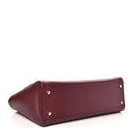 Calfskin Archetype Small Shopping Tote Dark Burgundy