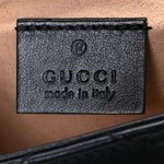 Calfskin Matelasse Super Mini GG Marmont Shoulder Bag Black