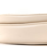 Calfskin Matelasse Diagonal Mini Interlocking G Heart Shoulder Bag Mystic White