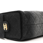 Washed Denim Quilted Mini Chanel 25 Handbag Black