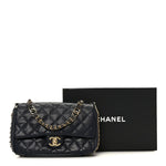 Caviar Quilted Small CC You Flap Navy