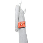 Metallic Calfskin Small Serpenti Forever Snake Strap Crossbody Bag Orange