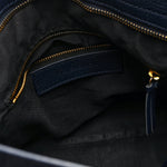Chevre Gold Metallic Edge Hardware Town Bleu Nuit Dark Sea