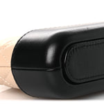 Aged Calfskin Quilted Small Gabrielle Clutch With Chain Beige Black