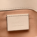 Calfskin Matelasse Super Mini GG Marmont Shoulder Bag White