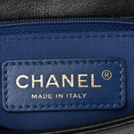 Sheepskin Quilted Small Mademoiselle Flap Black Blue
