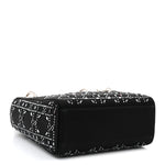 Satin Crystal Cannage Mini Lady Dior Black