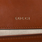 New Canvas Charisma Calfskin Crystal GG Monogram Mini Horsebit 1955 Shoulder Bag Camel Ebony