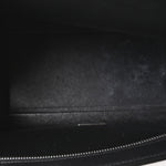 Drummed Calfskin Suede Small Trapeze Black